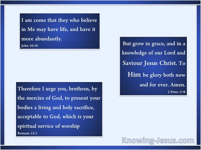 2 Peter 3:18 But Grow In Grace And In A Knowledge of Our Lord (blue)